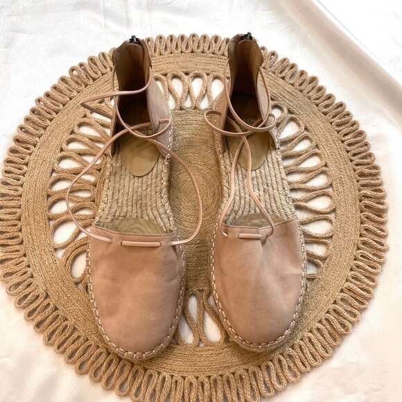 Eileen Fisher Lee Suede Espadrille Flat in Pink Size 9.5 - Picture 3 of 10